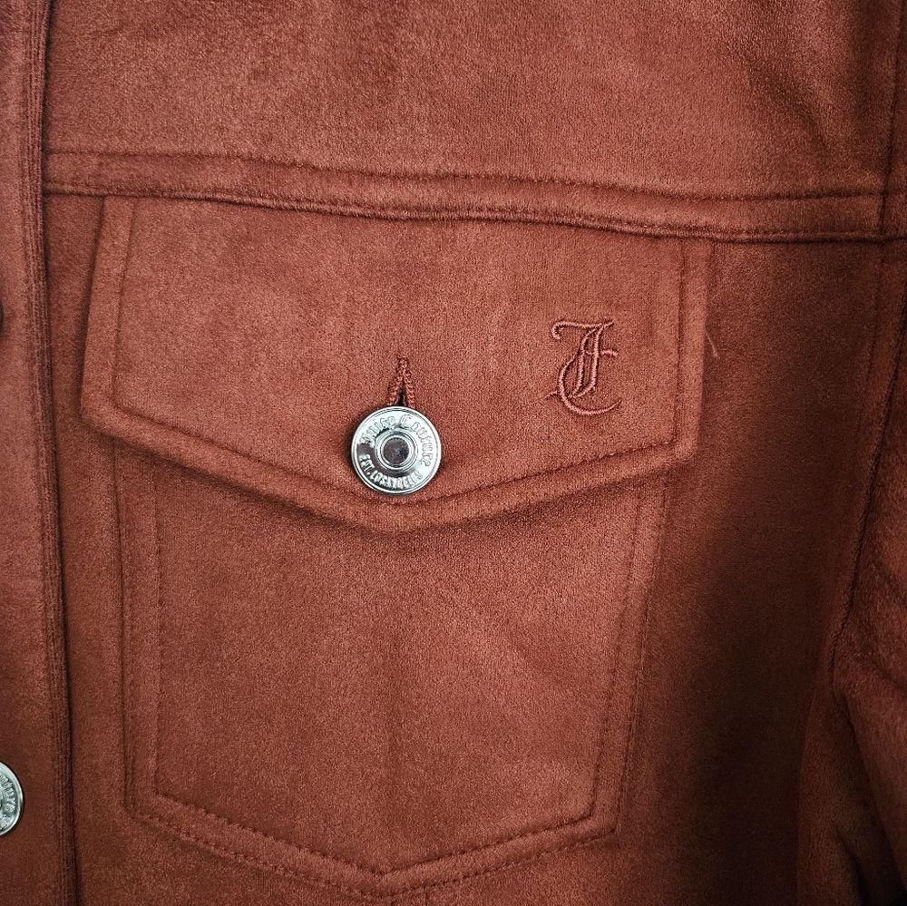 NWT Juicy Couture Rust Fringe Trucker Jacket - M - Picture 7 of 10